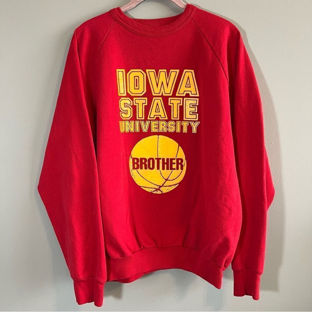 ✨ Vintage Alere Red Iowa State Basketball Brother Crewneck Sweatshirt XL